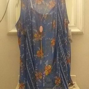 Women's blouse and tank top set size 1x